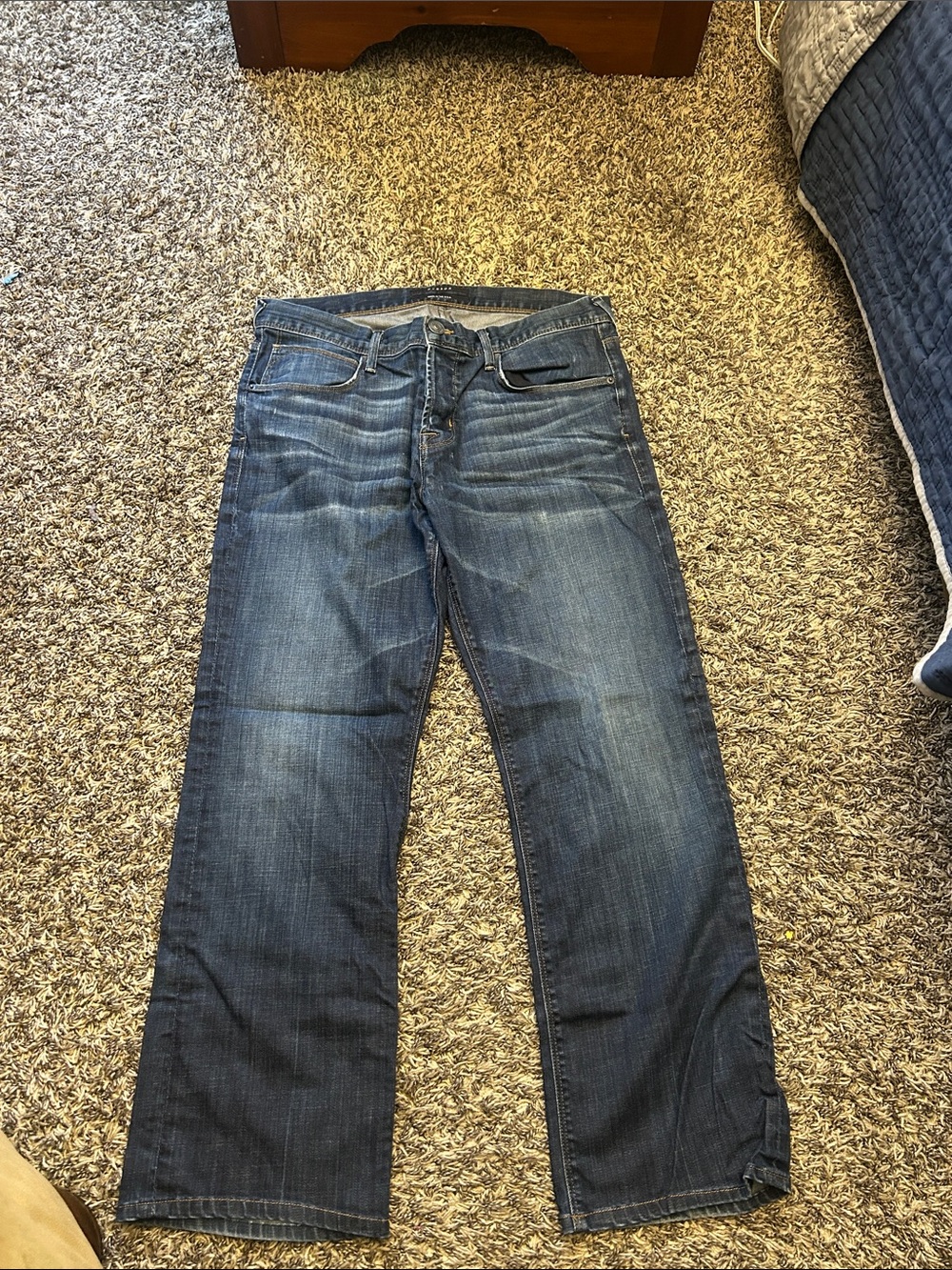 Hudson Jeans Men's Dark Blue Relaxed Straight Jeans